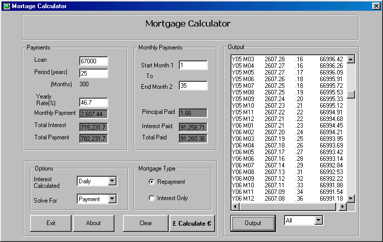 Downloadable Mortgage Payment Calculator