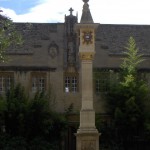 The famous Pelican Dial at Corpus Christi College, Oxford